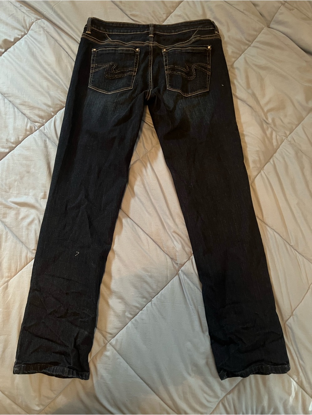 White House Black Market Straight-Leg Black Denim Jeans - Picture 4 of 5